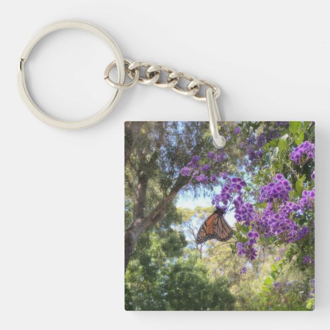 Monarch Butterfly on Purple Flowers (Devant)