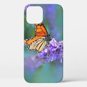 Monarch Butterfly on Purple lilac Flower iPhone 12 Case