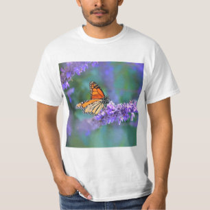 Monarch Butterfly on Purple lilac Flower T-Shirt