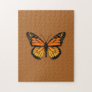Monarch Butterfly on Sienna Jigsaw Puzzle