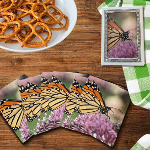 Monarch Butterfly on Wildflower Playing Cards