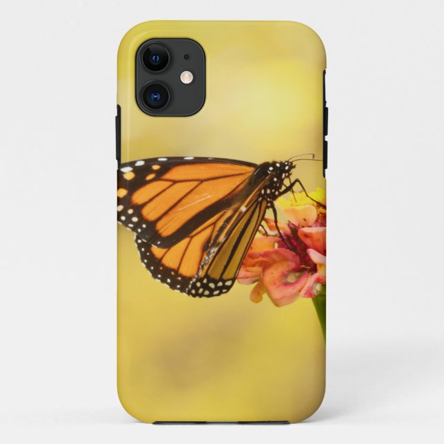 Monarch Butterfly on Zinnia Case-Mate iPhone Case (Back)