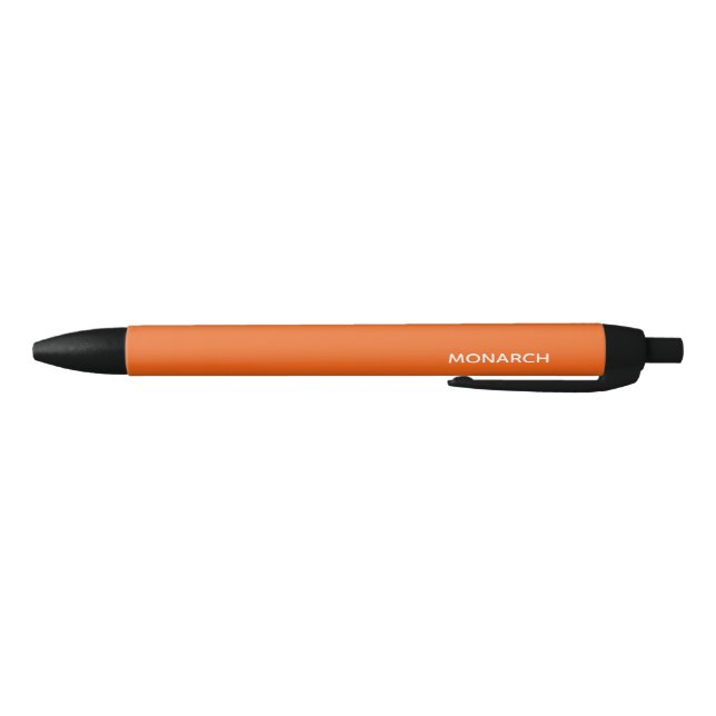 Monarch butterfly orange color name black ink pen (Bottom)
