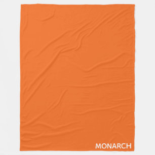 Monarch butterfly orange color name fleece blanket