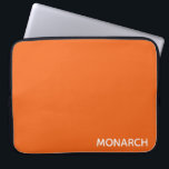 Monarch butterfly orange color name laptop sleeve<br><div class="desc">Monarch butterfly orange color name</div>