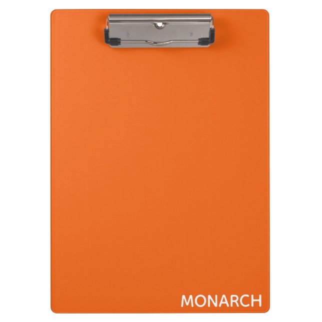 Monarch butterfly orange colour name clipboard (Front)