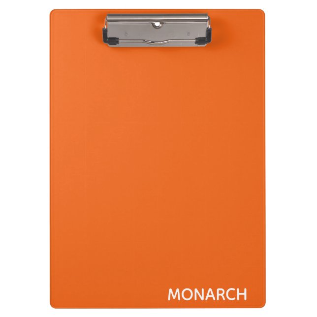 Monarch butterfly orange colour name clipboard (Front)