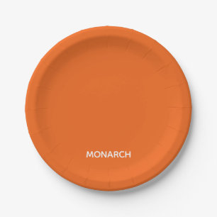 Monarch butterfly orange colour name paper plate