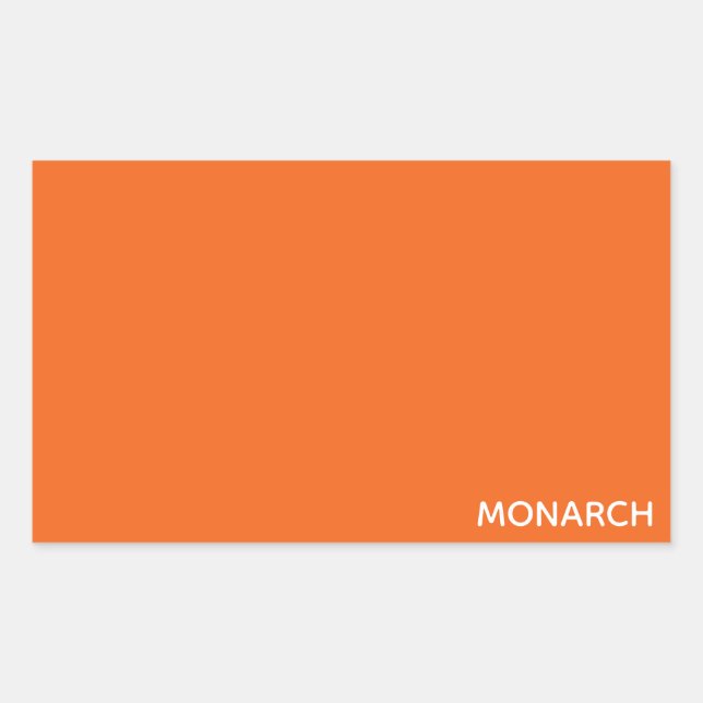 Monarch butterfly orange colour name sticker (Front)