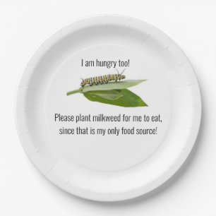 Monarch butterfly paper plate