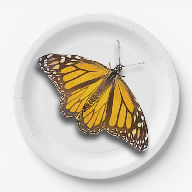MONARCH BUTTERFLY PAPER PLATE (Front)