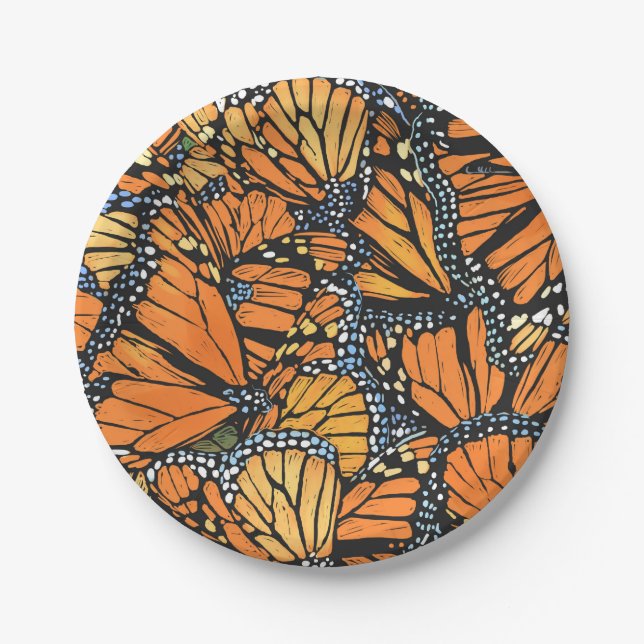 Monarch Butterfly Paper Plates (Front)