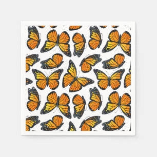 Monarch Butterfly Pattern Napkin