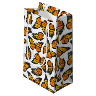 Monarch Butterfly Pattern Small Gift Bag