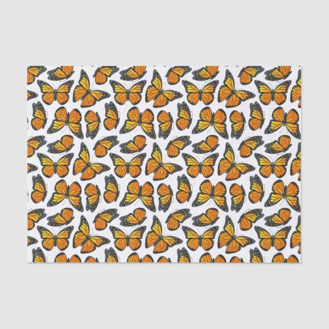 Monarch Butterfly Pattern Tissue Paper (Front)