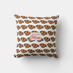 Monarch Butterfly Personalized for Mom Throw Pillow