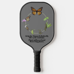 Monarch butterfly pickleball paddle