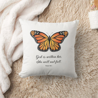 Monarch Butterfly Pillow God is within her