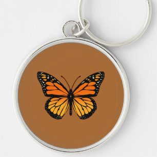 Monarch Butterfly Print Keychain