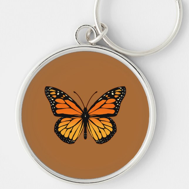 Monarch Butterfly Print Keychain (Front)