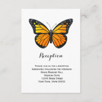 Monarch Butterfly Reception Info Card