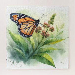 Monarch Butterfly REF260 - Watercolor Jigsaw Puzzle