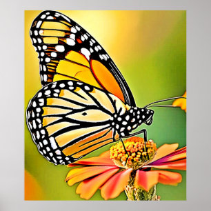 Monarch Butterfly Sip Design Poster