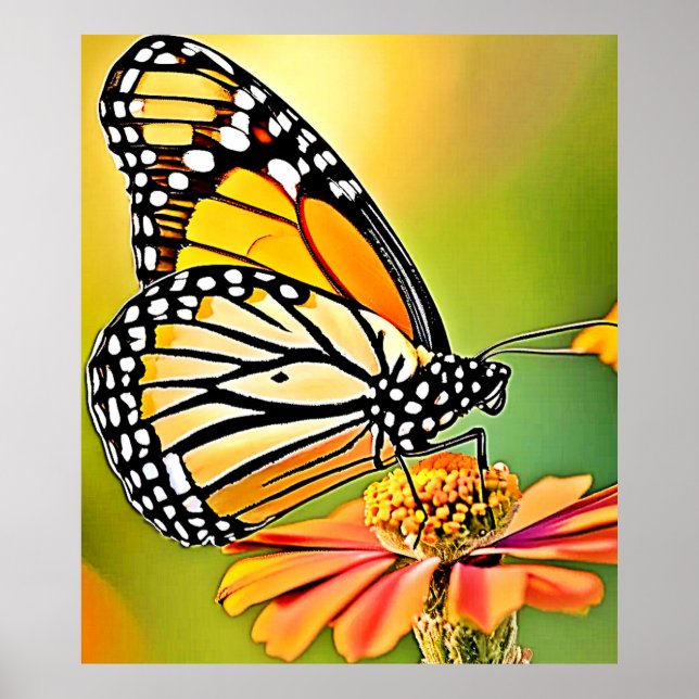 Monarch Butterfly Sip Design Poster (Front)