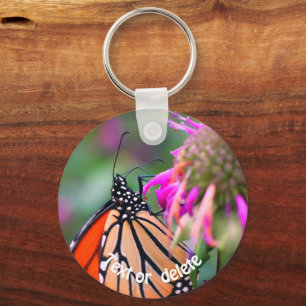 Monarch Butterfly Spots Nature Personalized Keychain