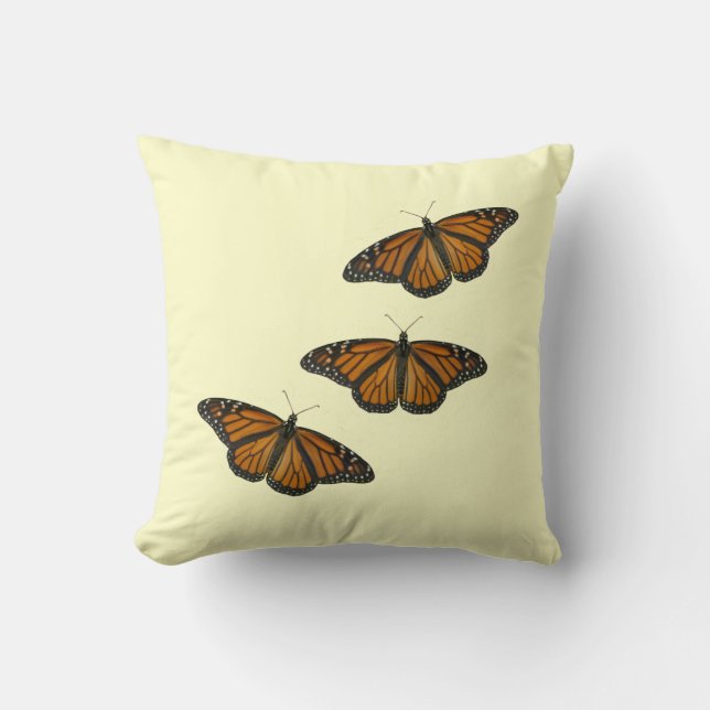 Monarch Butterfly square pillow (Front)