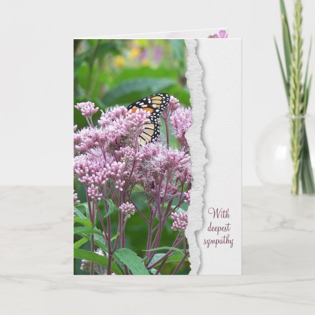 Monarch Butterfly Sympathy Card (Front)