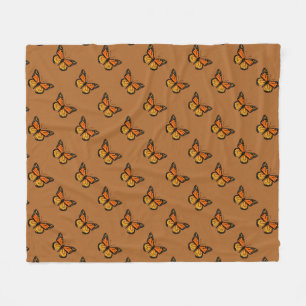Monarch Butterfly Theme Fleece Blanket
