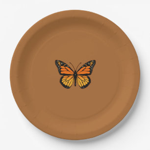 Monarch Butterfly Theme Paper Plate