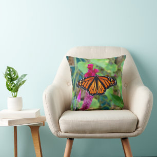 Monarch Butterfly Throw Pillow