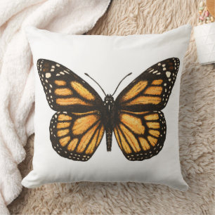 Monarch butterfly throw pillow