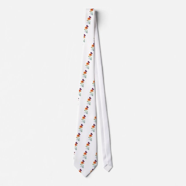 Monarch Butterfly & Tiger Lily Tie (Front)