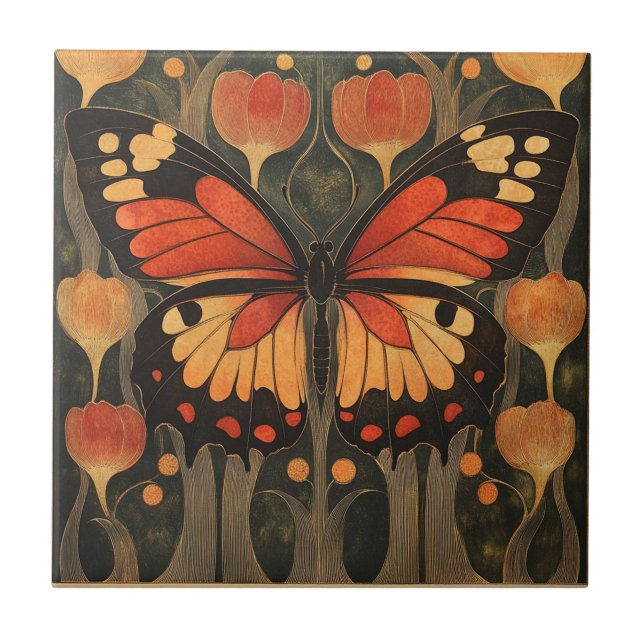 Monarch Butterfly Tile (Front)