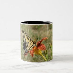 Monarch Butterfly Two-Tone Coffee Mug