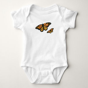 Monarch butterfly wildlife nature baby bodysuit