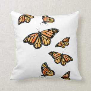Monarch butterfly wildlife nature throw pillow