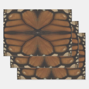 Monarch Butterfly Wing Close Up Pattern  Wrapping Paper Sheet