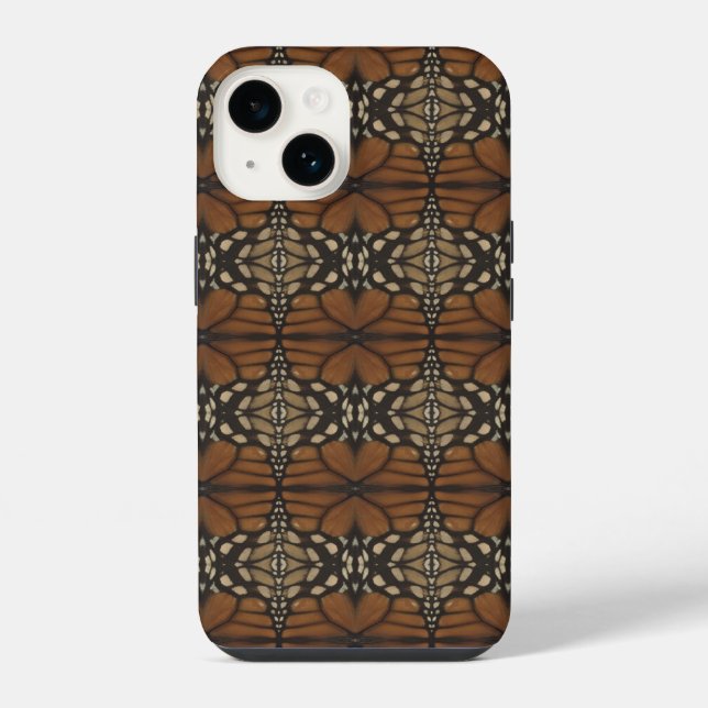 Monarch Butterfly Wing Close Up Repeat Pattern  iPhone Case (Back)