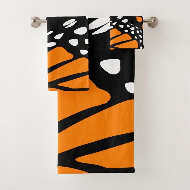 Monarch Butterfly Wing Design - Towel Set (Insitu)