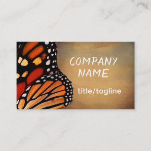 monarch butterfly wing orange and black nature art business card