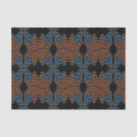 Monarch Butterfly Wing Orange And Blue Pattern 