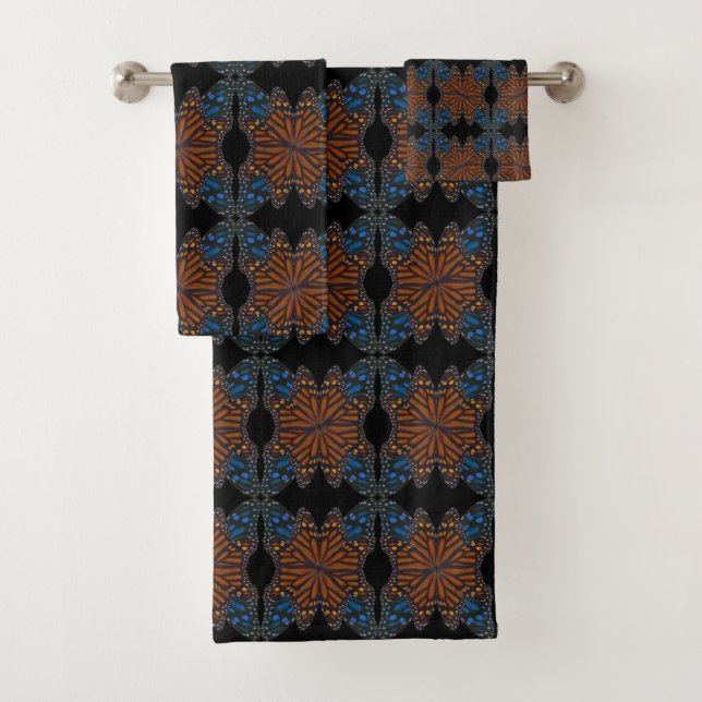Monarch Butterfly Wing Orange Et Motif Bleu (En situation)