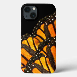 monarch butterfly wing photo art orange and black iPhone 13 case