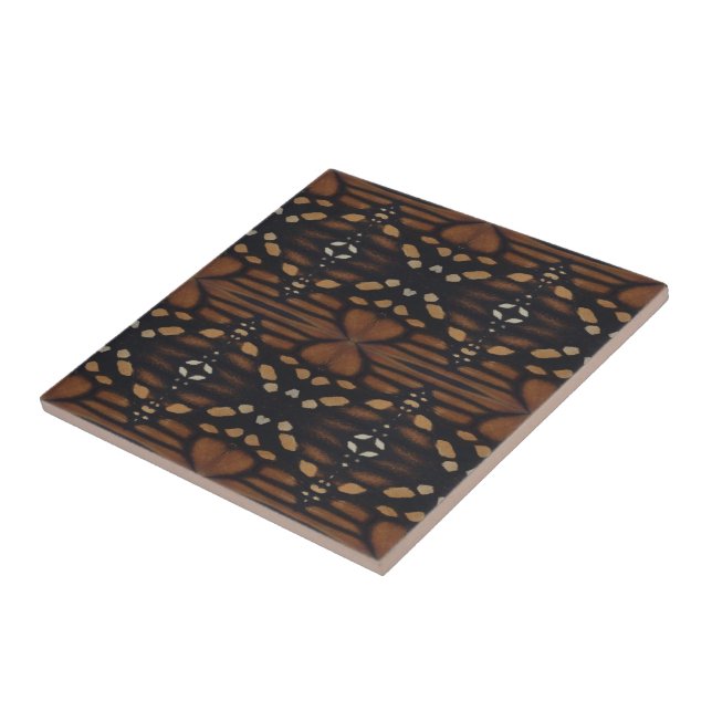 Monarch Butterfly Wing Up Close Repeat Pattern  Tile (Side)