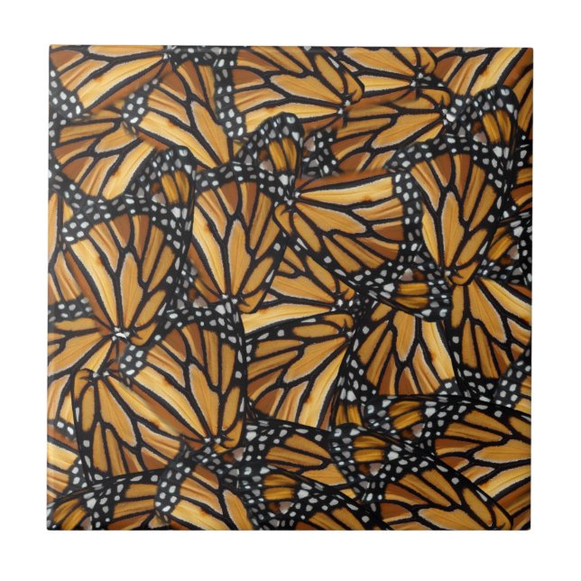 Monarch Butterfly Wings Pattern Tile (Front)