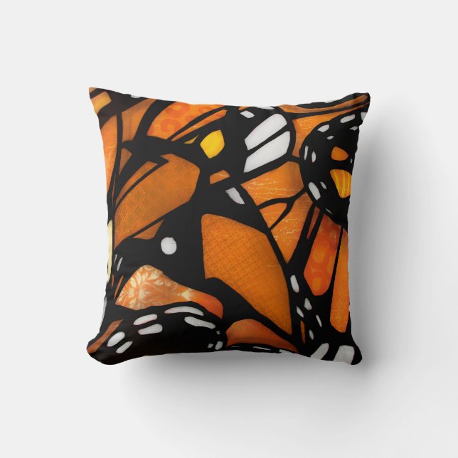 Monarch Butterfly Wings Pillow (Front)